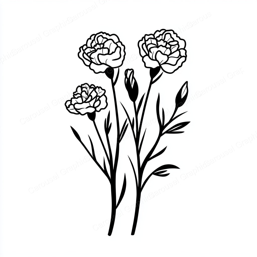 Carnation Vector Graphic preview