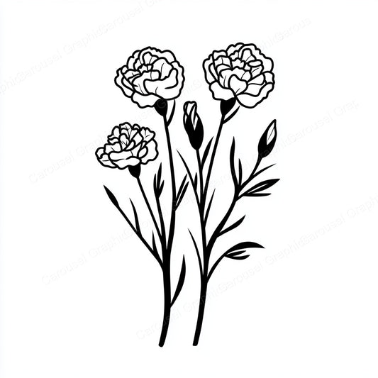 Carnation Vector Graphic preview