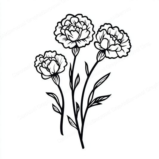 Carnation Vector Graphic preview