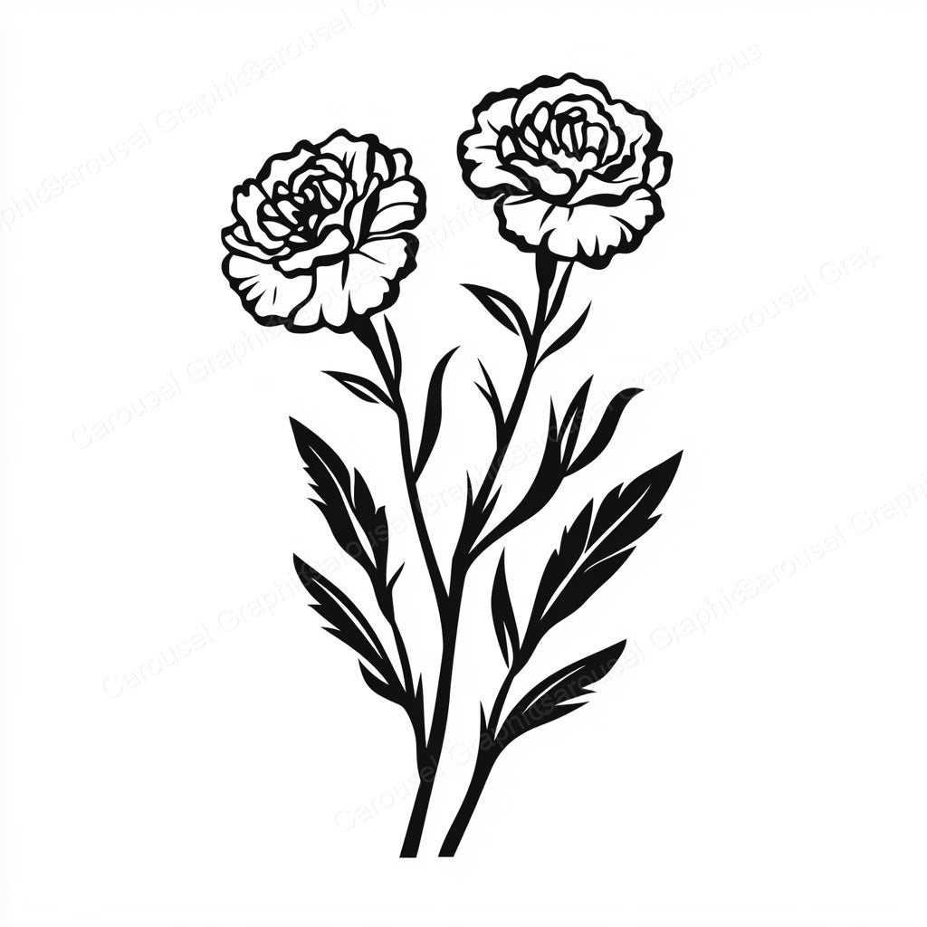 Carnation Vector Graphic preview