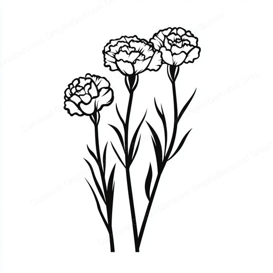 Carnation Vector Graphic preview