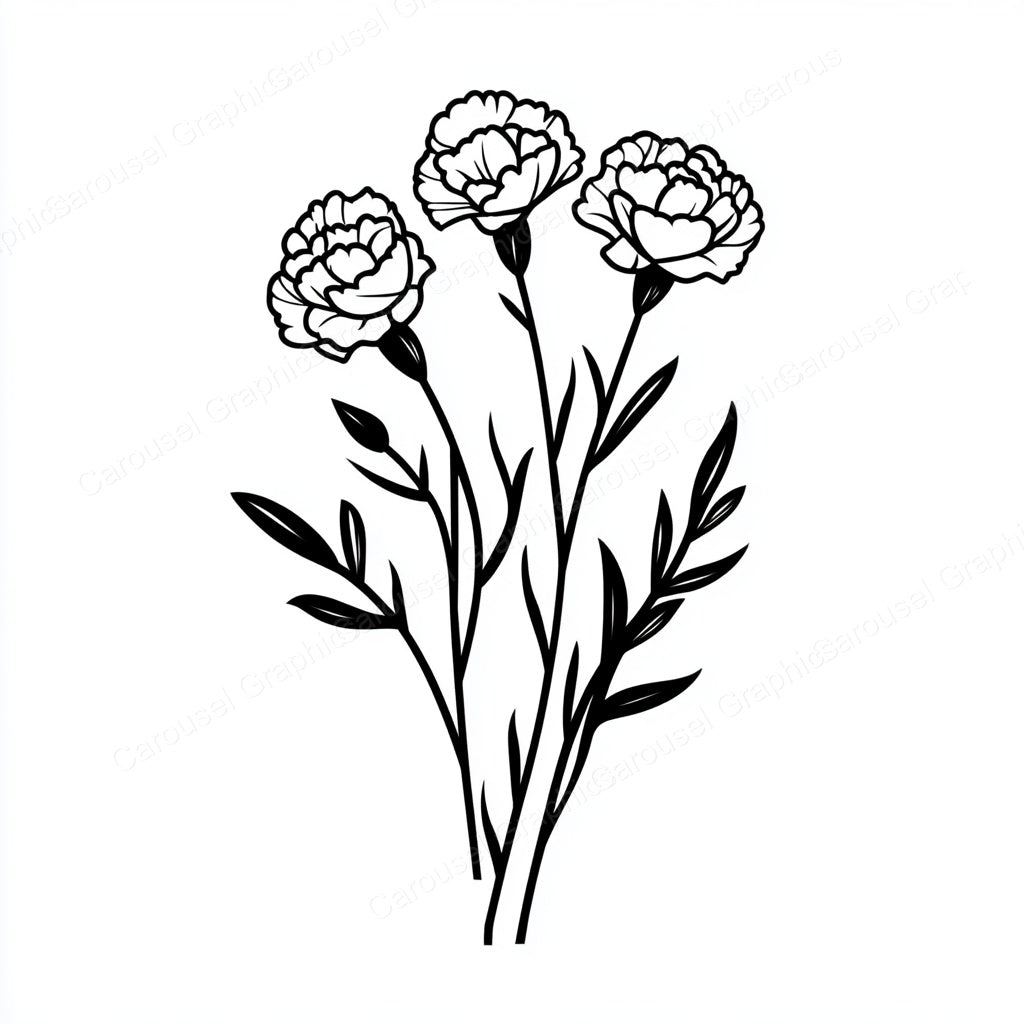 Carnation Vector Graphic preview