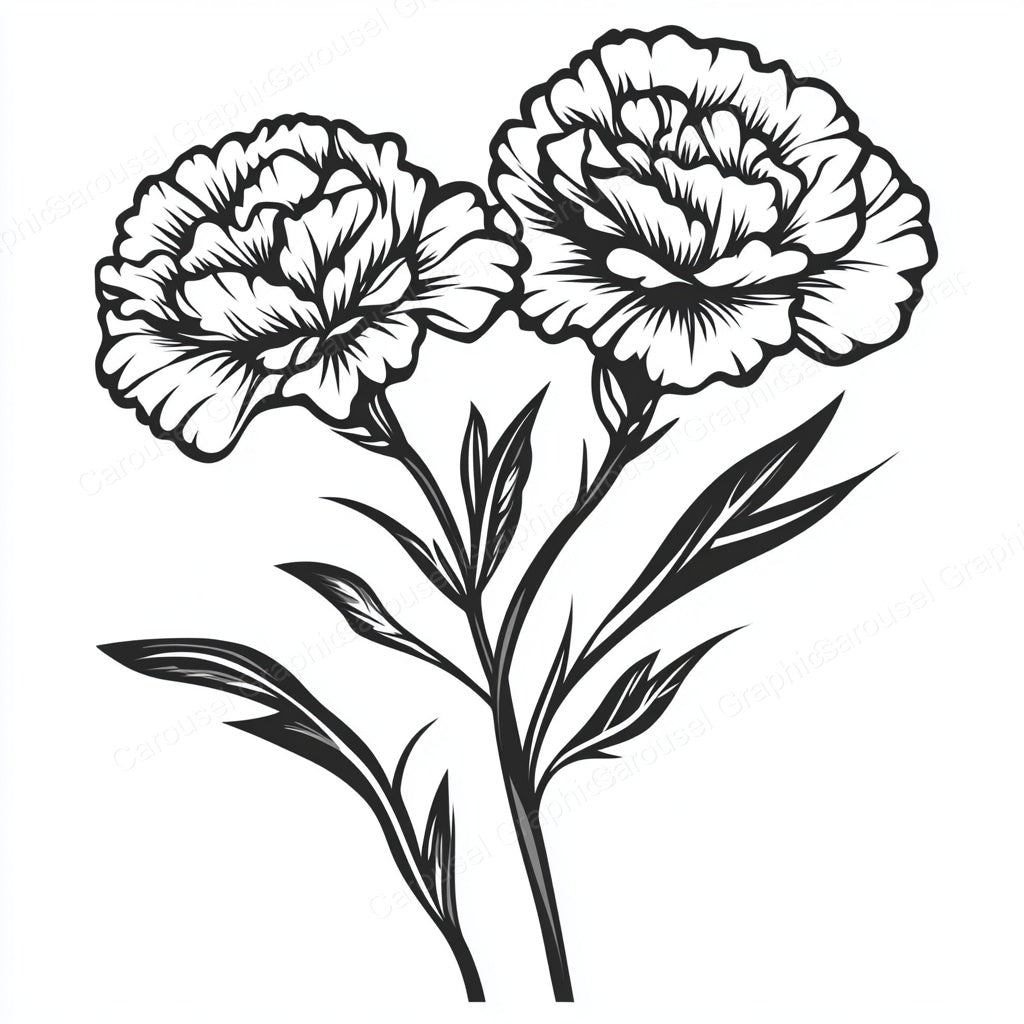 Carnation Vector Graphic preview