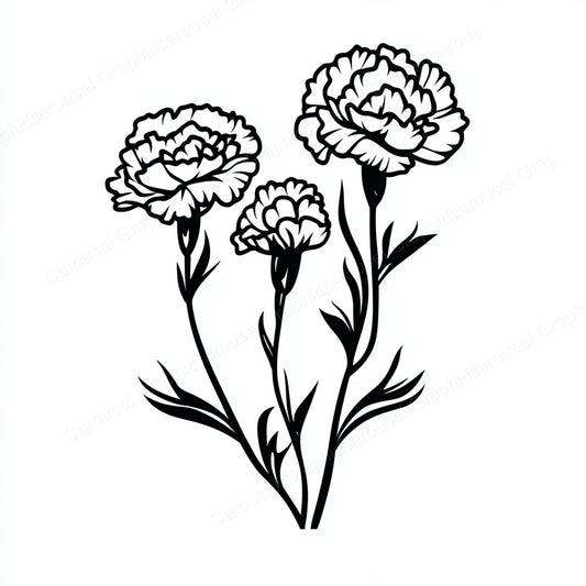 Carnation Vector Graphic preview