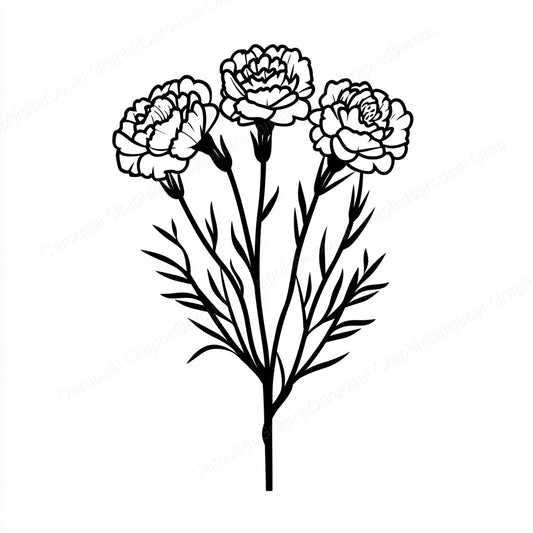 Carnation Vector Graphic preview