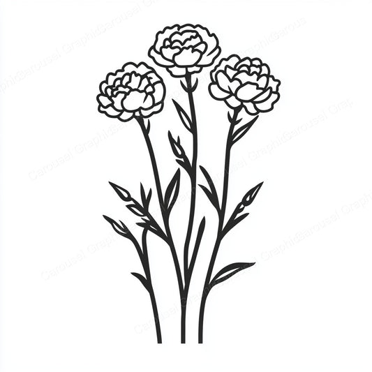 Carnation Vector Graphic preview