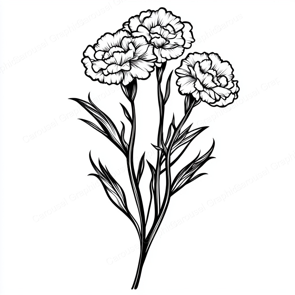 Carnation Vector Graphic preview