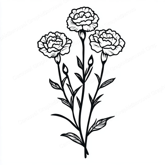 Carnation Vector Graphic preview