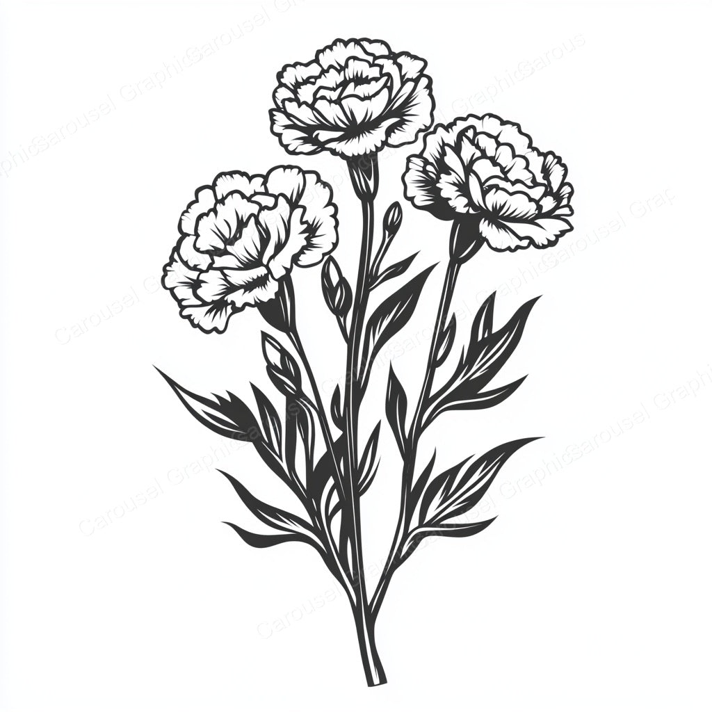 Carnation Vector Graphic preview