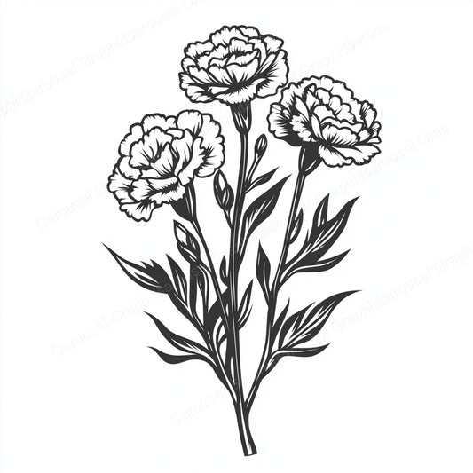 Carnation Vector Graphic preview