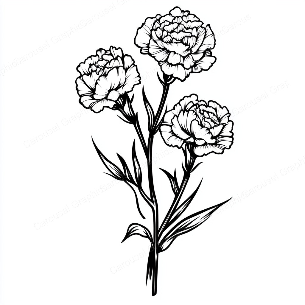 Carnation Vector Graphic preview
