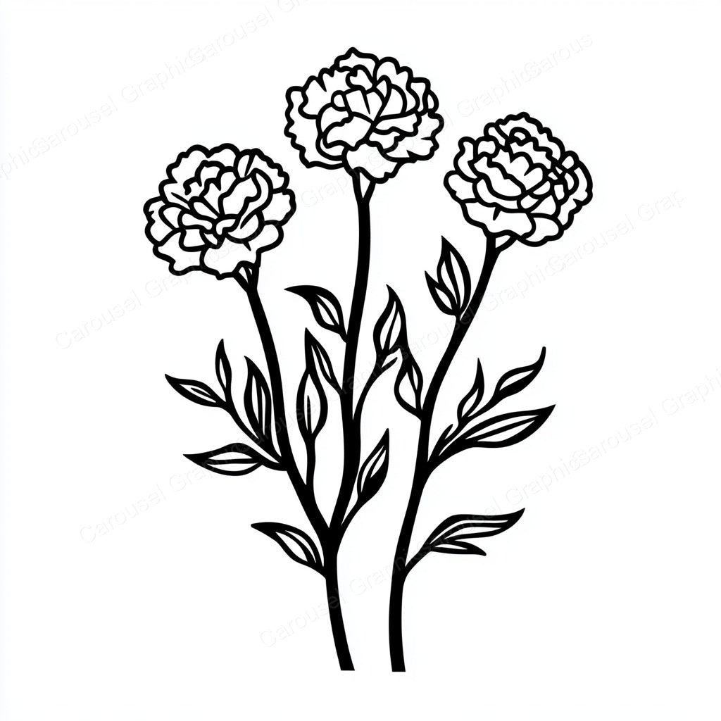 Carnation Vector Graphic preview