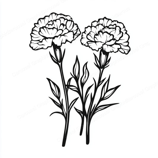Carnation Vector Graphic preview