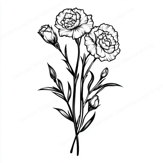 Carnation Vector Graphic preview