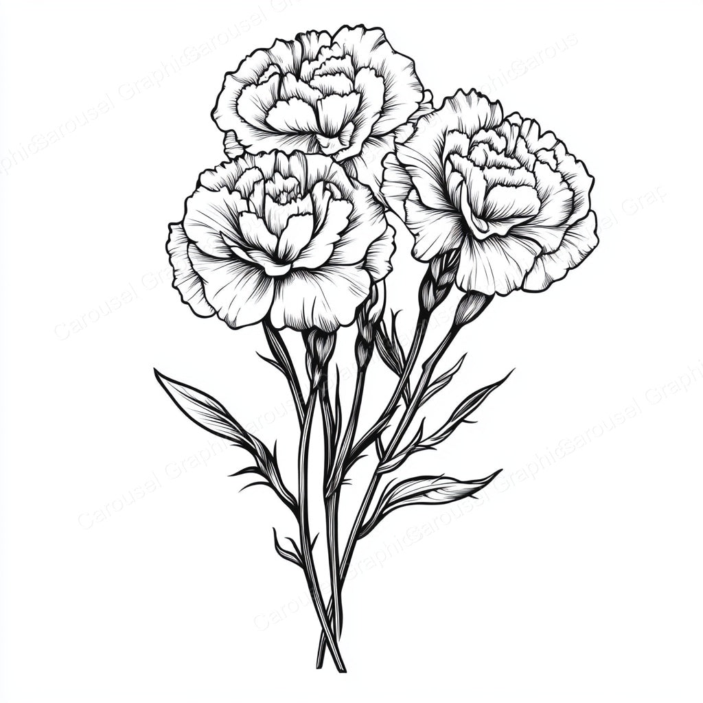 Carnation Vector Graphic preview