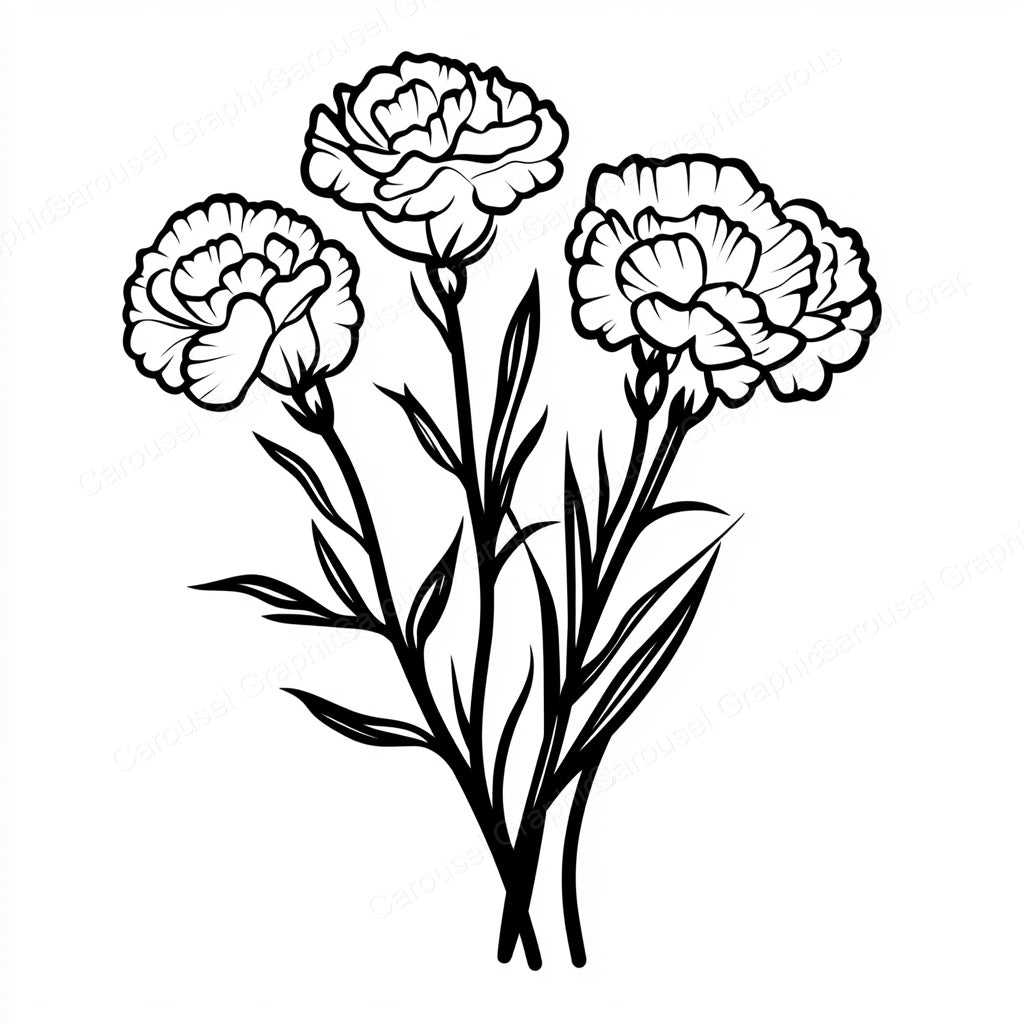 Carnation Vector Graphic preview