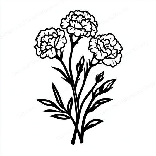 Carnation Vector Graphic preview