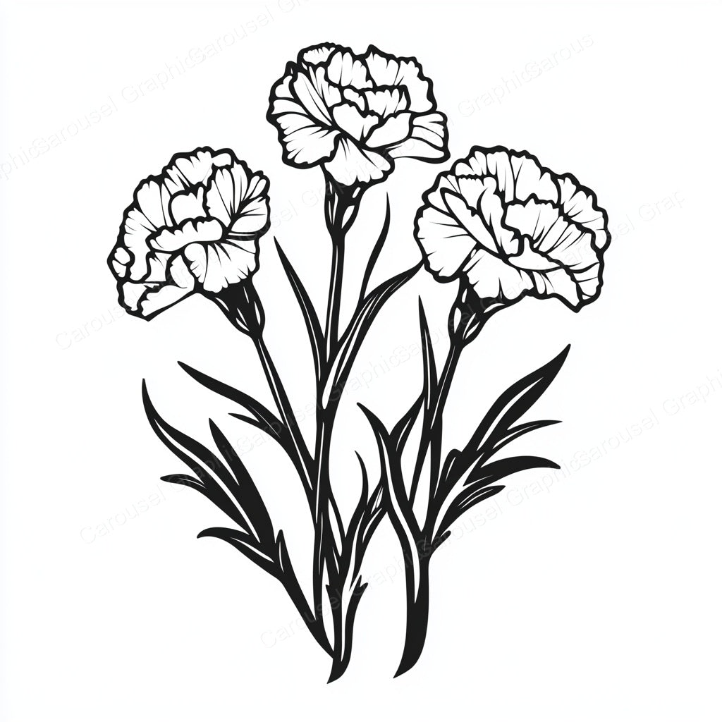 Carnation Vector Graphic preview