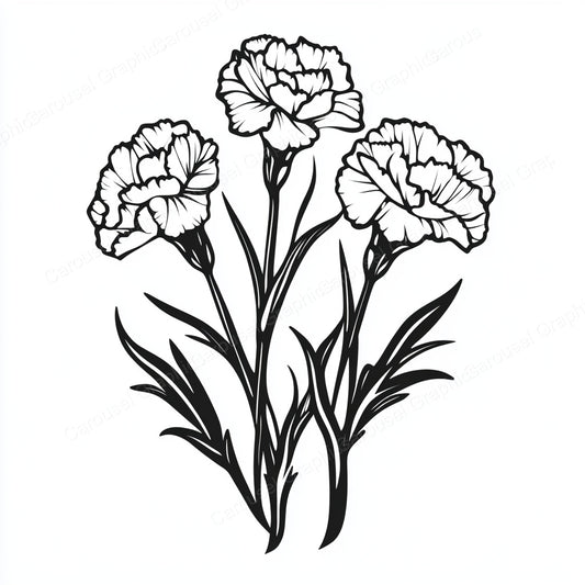 Carnation Vector Graphic preview