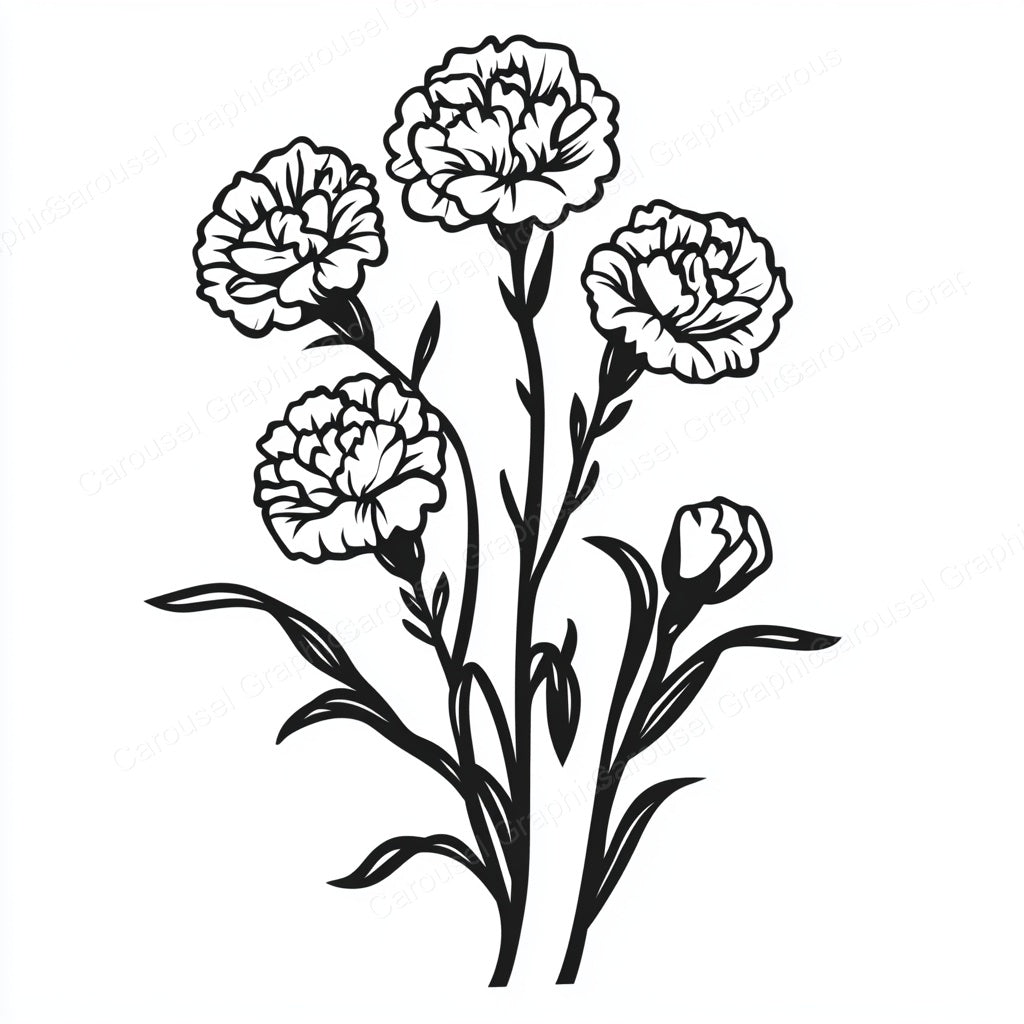 Carnation Vector Graphic preview