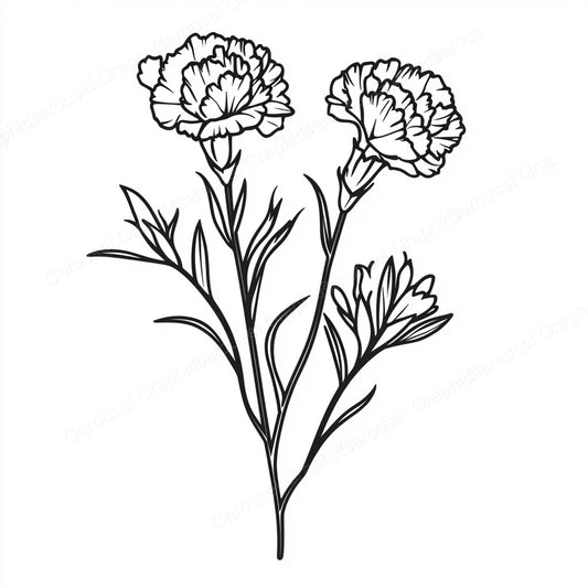 Carnation Vector Graphic preview