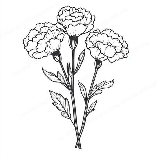 Carnation Vector Graphic preview