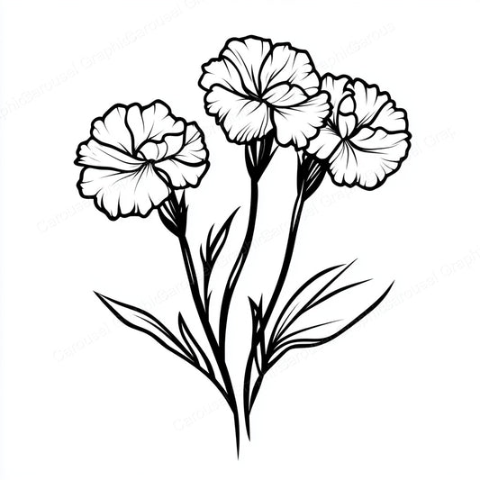 Carnation Vector Graphic preview