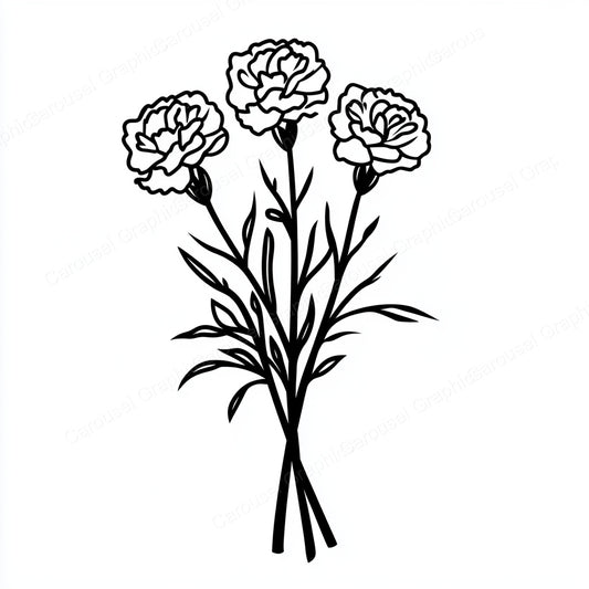 Carnation Vector Graphic preview