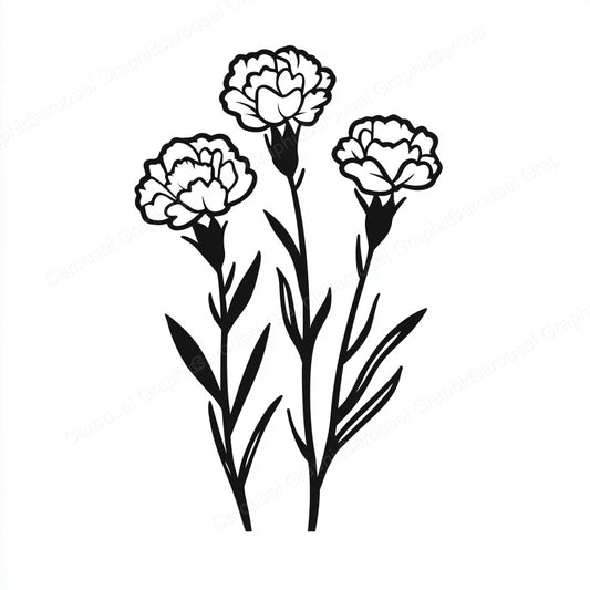 Carnation Vector Graphic preview