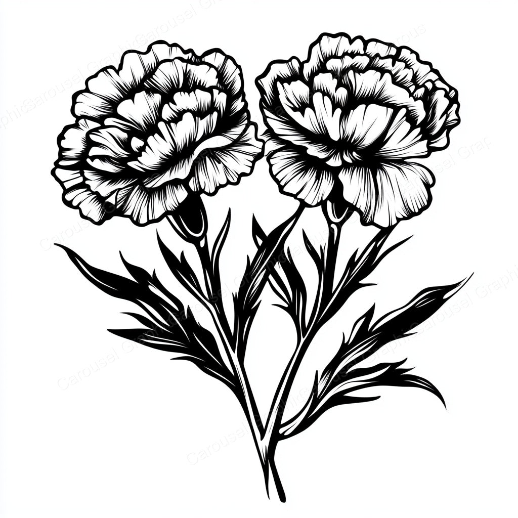 Carnation Vector Graphic preview