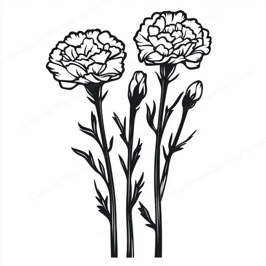 Carnation Vector Graphic preview