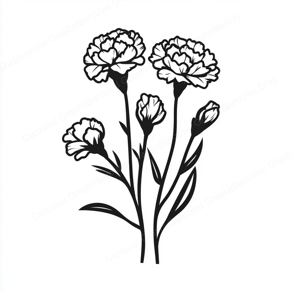 Carnation Vector Graphic preview