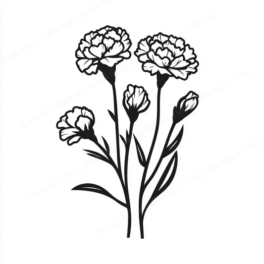 Carnation Vector Graphic preview