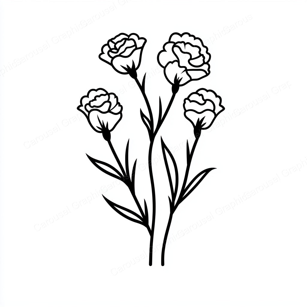 Carnation Vector Graphic preview