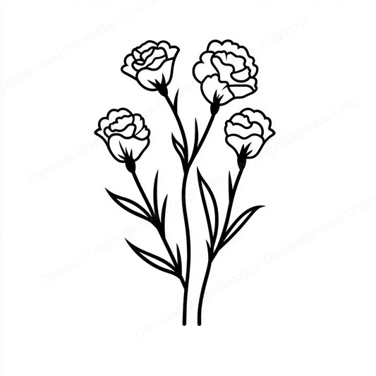 Carnation Vector Graphic preview