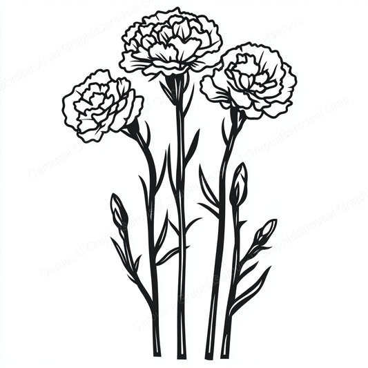 Carnation Vector Graphic preview