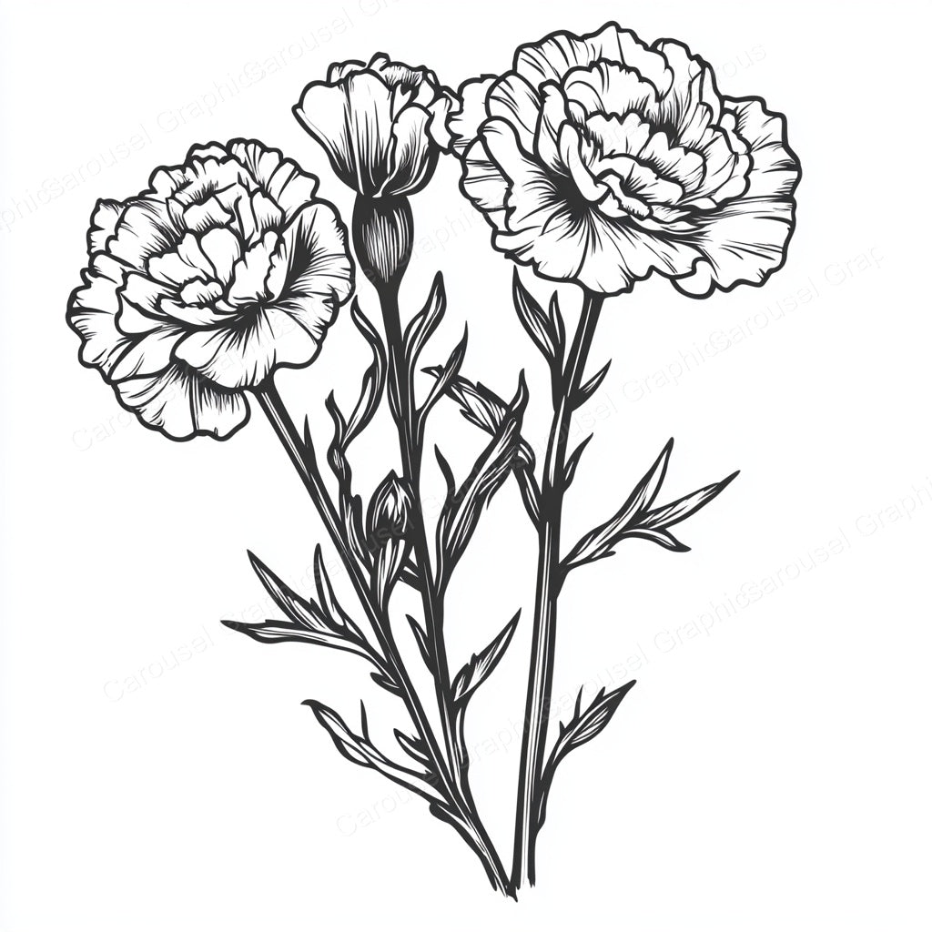 Carnation Vector Graphic preview