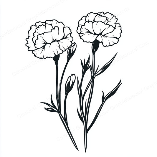 Carnation Vector Graphic preview
