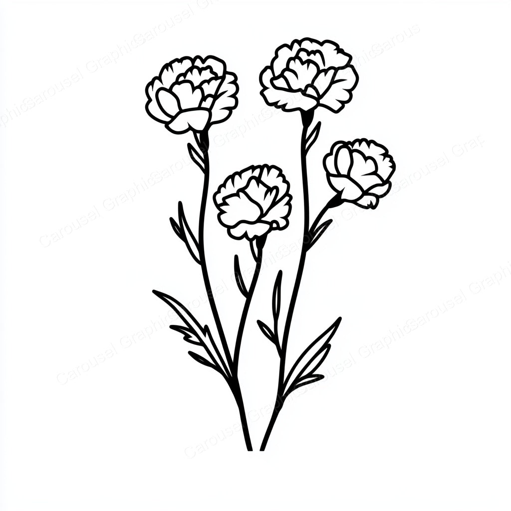 Carnation Vector Graphic preview