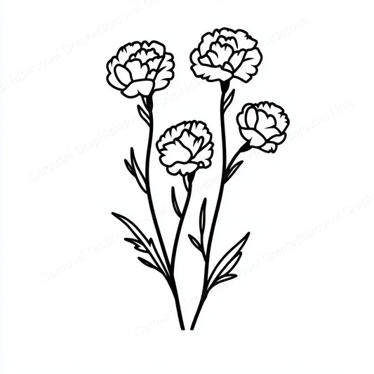 Carnation Vector Graphic preview
