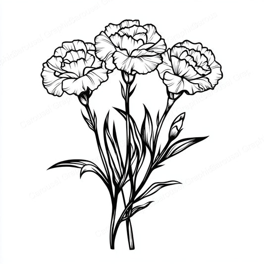 Carnation Vector Graphic preview