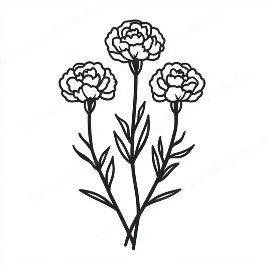 Carnation Vector Graphic preview