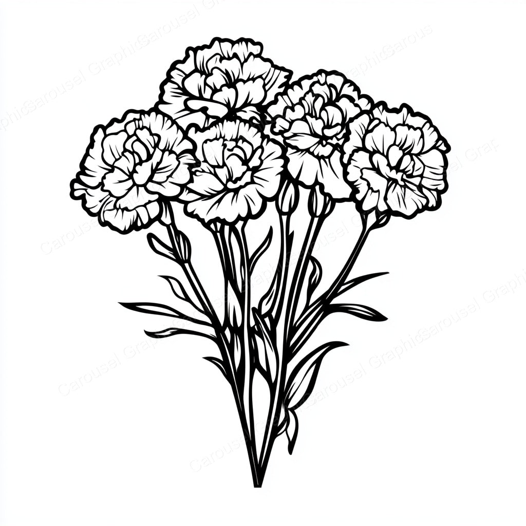 Carnation Vector Graphic preview