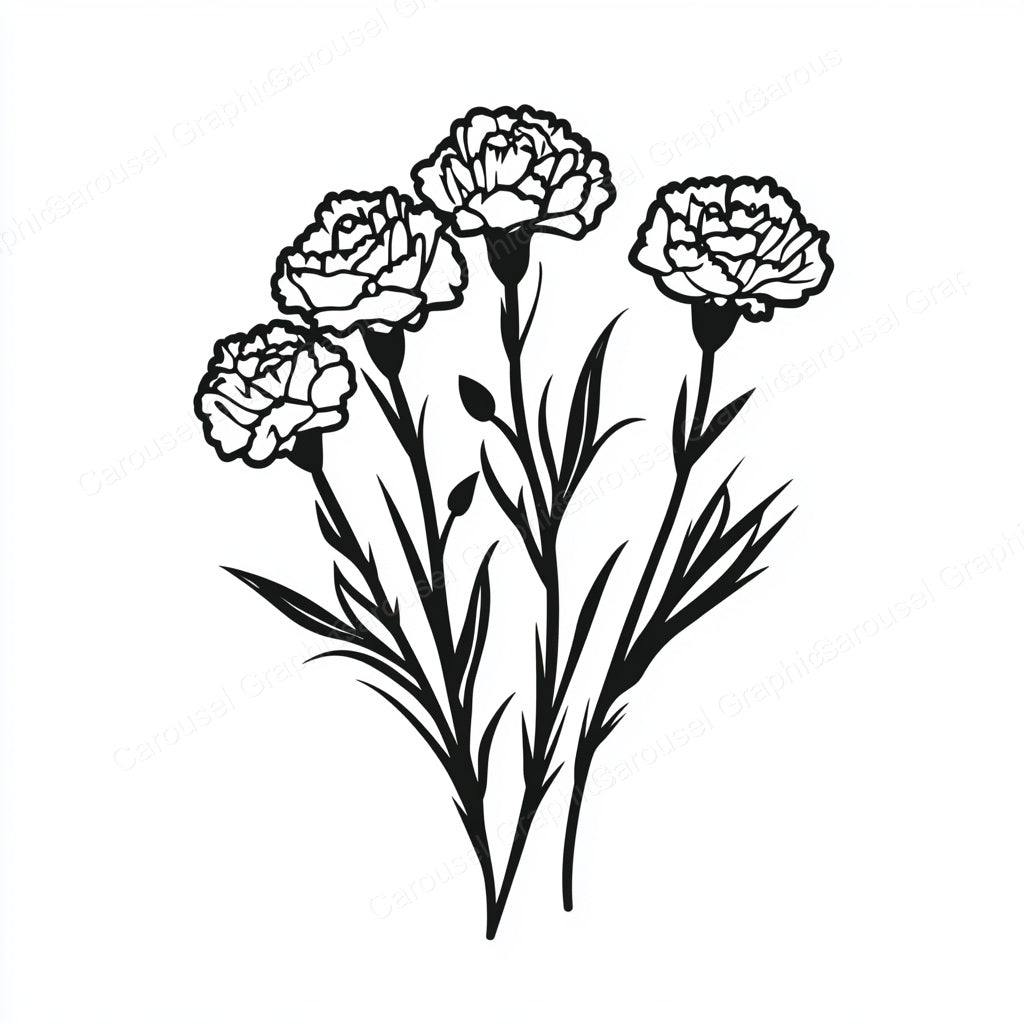 Carnation Vector Graphic preview