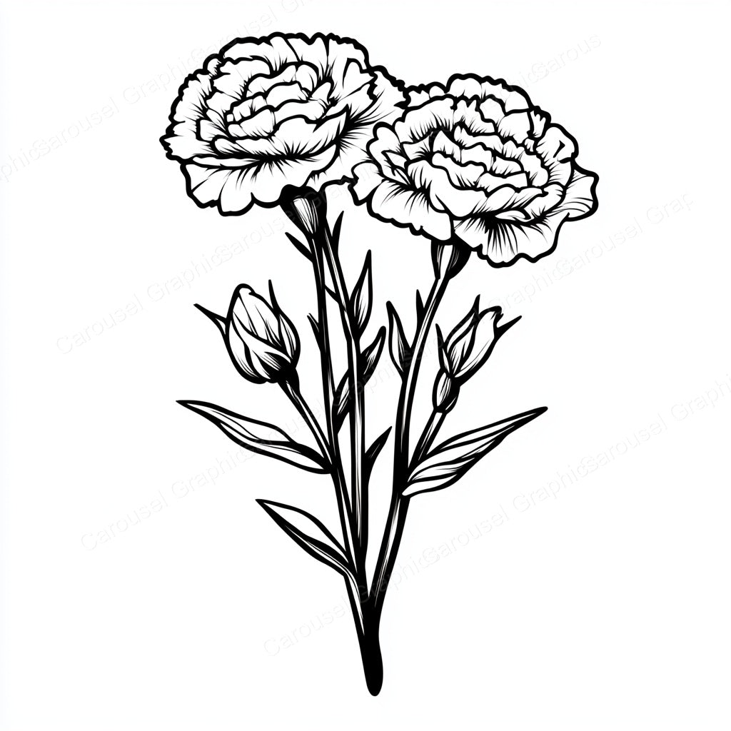 Carnation Vector Graphic preview