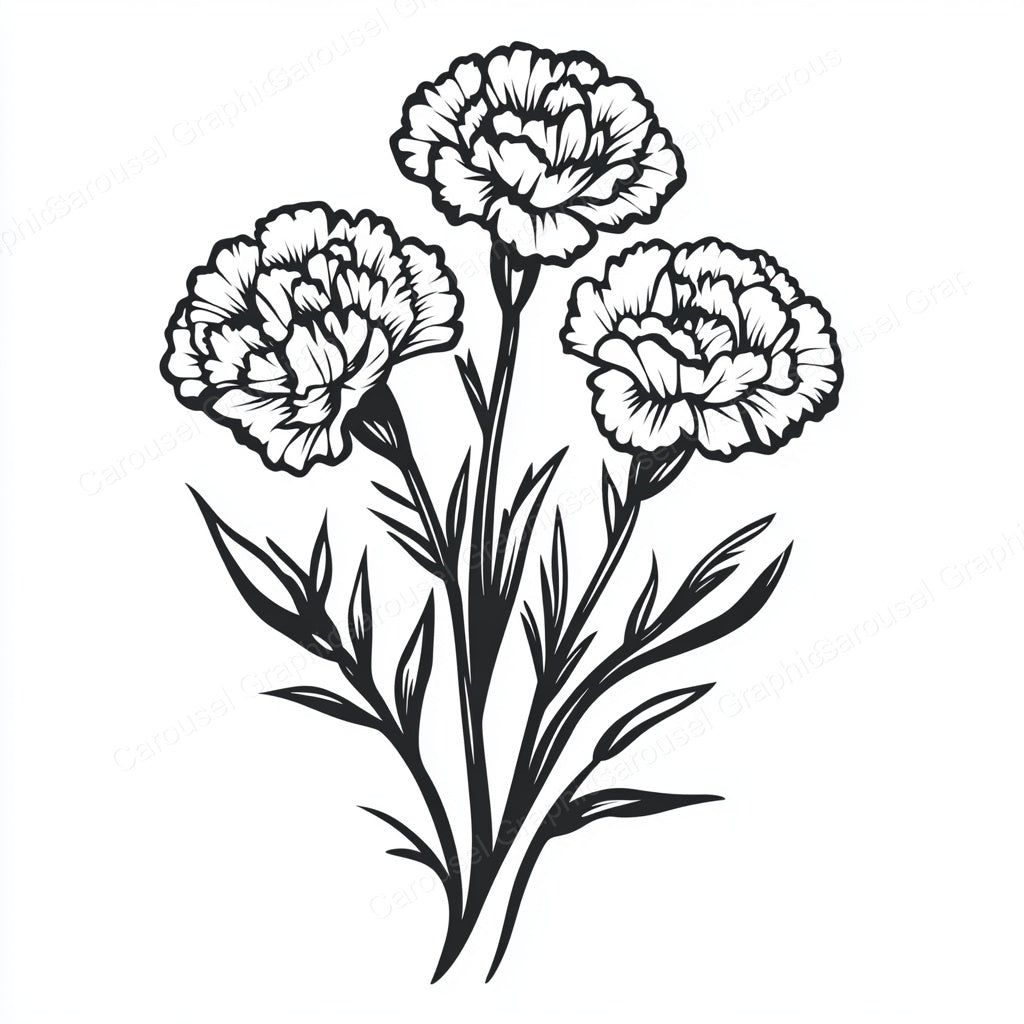 Carnation Vector Graphic preview