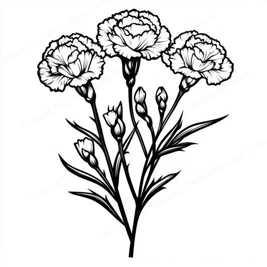 Carnation Vector Graphic preview