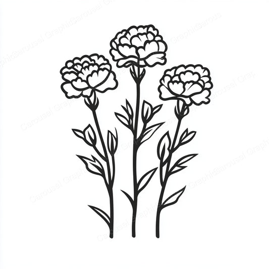 Carnation Vector Graphic preview