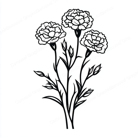 Carnation Vector Graphic preview