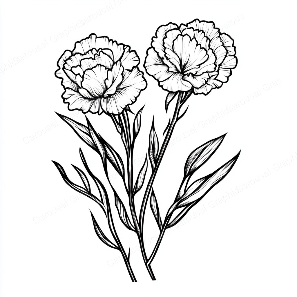 Carnation Vector Graphic preview